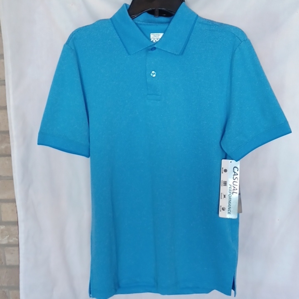 32 Deg Cool Golf Shirt, blue, NWT